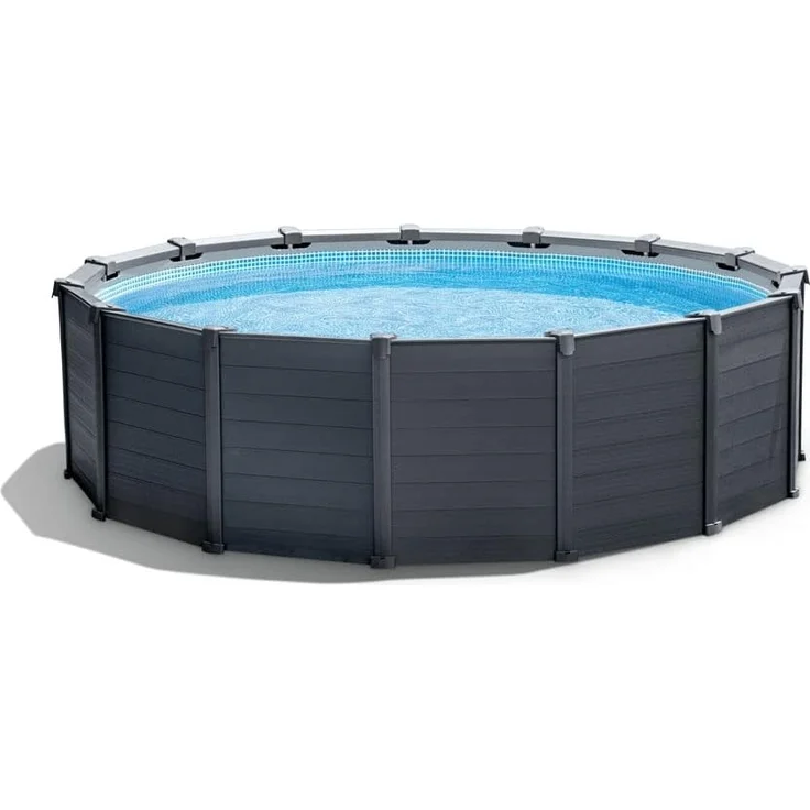 Intex 'Frame Swimming Pool Set Graphit Ø 478x124 cm', graphit, inkl. Sandfilteranlage – Bild 4