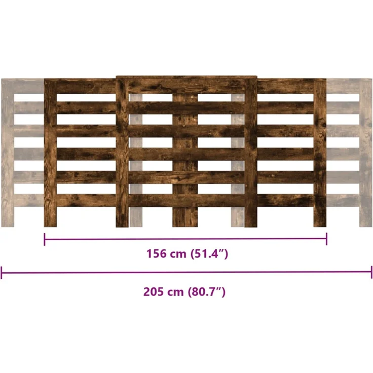 vidaXL Heizkörperverkleidung Räuchereiche 205x21,5x83,5 cm 852721 – Bild 9