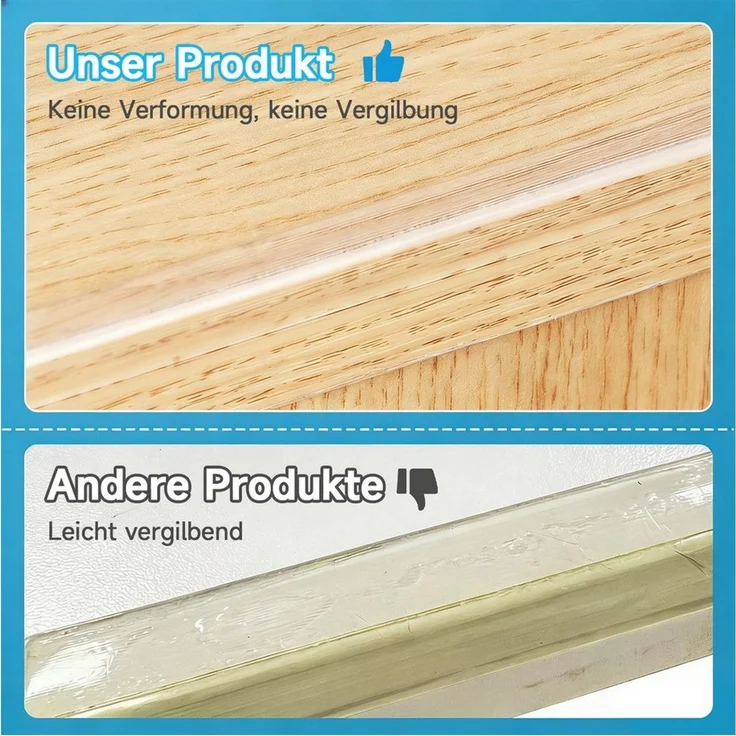 MOPUEA Kindersicherung 3 m Kantenschutz Transparenter Stoßfänger-Streifen für Möbelkante Ecke, Eckenschutz Transparent - Einfache Montage (10mm Breite) – Bild 4