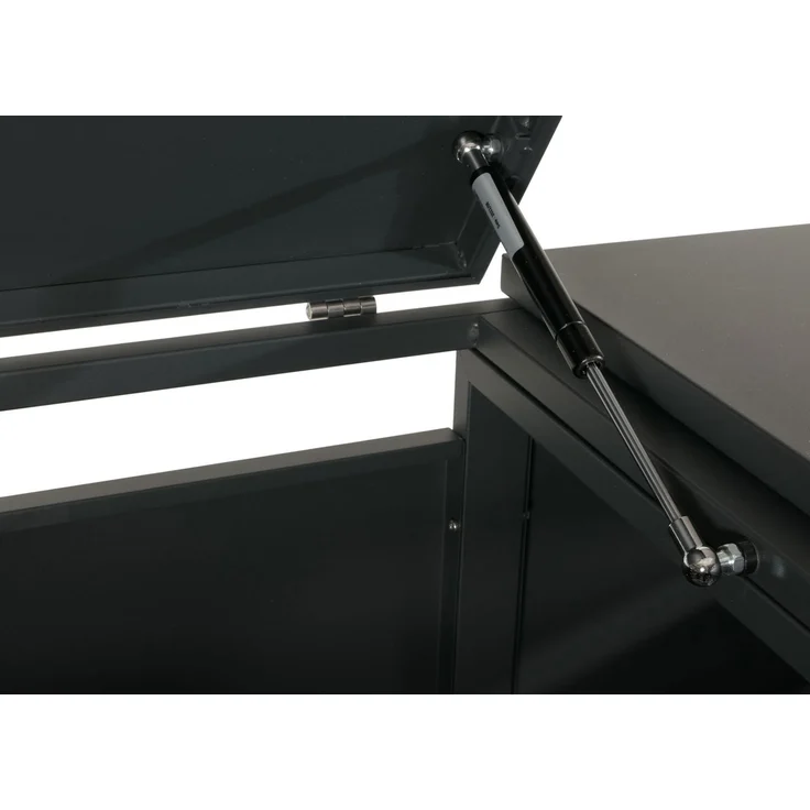XL 3er-/6er-Mülltonnenverkleidung HWC-E83, Mülltonnenbox, erweiterbar 116x212x98cm ~ anthrazit Stahl, 100kg – Bild 8