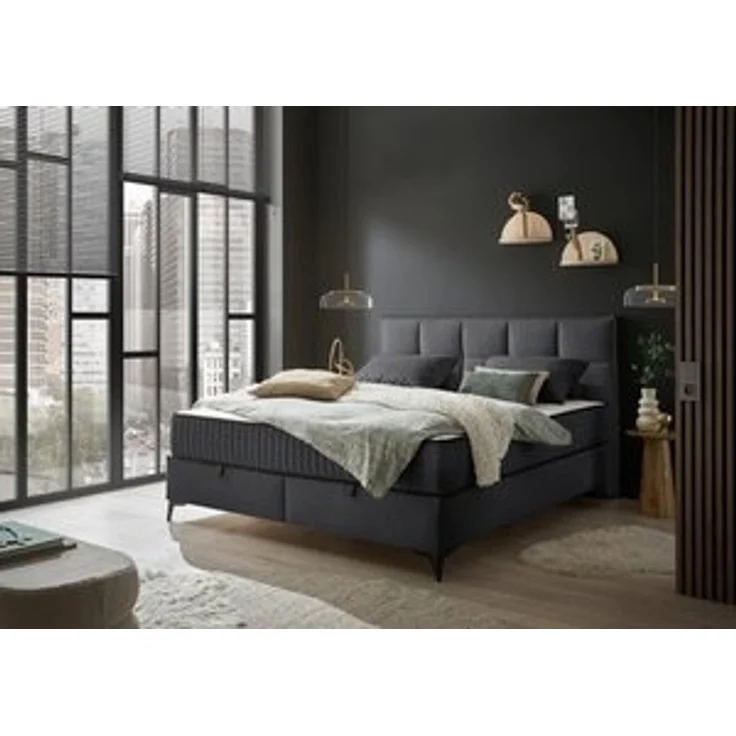Boxspringbett Monroe A Anthrazit |Bettkasten|Duo-Matratze (Härtegrad H3/H4) von ED Exciting Design – Erhältlich in 160x200 cm – Bild 6