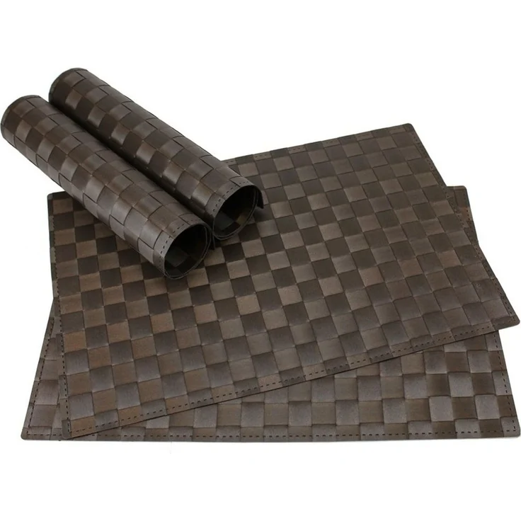 matches21 HOME & HOBBY Platzset Tischset MODERN braun 4er Tischunterlage als Tischdeko, (4-St), modernes Esstisch Platzdeckchen als abwaschbarer Tischuntersetzer – Bild 5