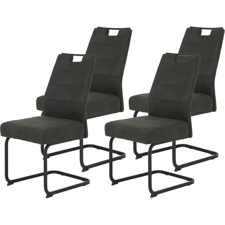 Apollo Kerstin Schwingstuhl XL-Breite, Metall, Anthrazit, 4er