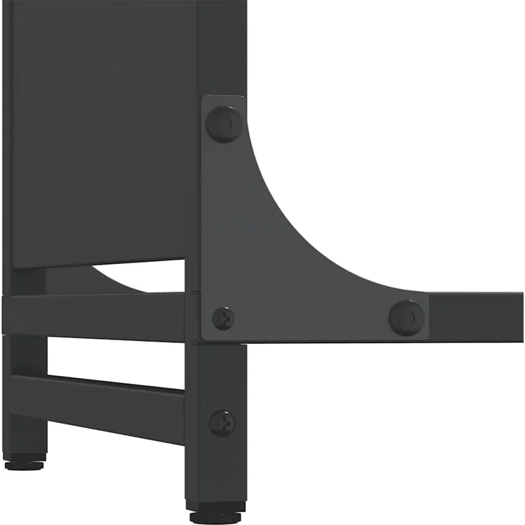 vidaXL Brennholzregal Schwarz 90x28x65 cm Kaltgewalzter Stahl 864203 – Bild 7