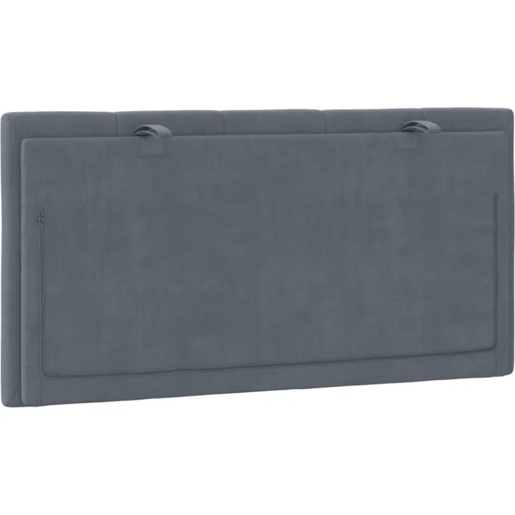 vidaXL Kopfteil-Kissen Dunkelgrau 100 cm Samt 374656 – Bild 2