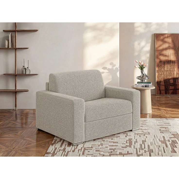 Vente-unique - CALITO - Schlafsessel - Metall - Stahl - Beige - 124 x 95 x 85 cm – Bild 2