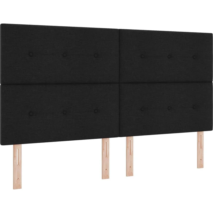 vidaXL Ottoman Bett mit Matratze Schwarz 180 x 200 cm Stoff 3457510 – Bild 4