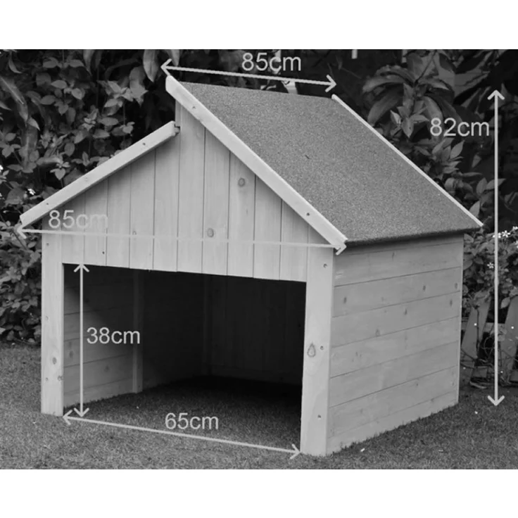 Feel2Home Mähroboter Garage, Holz, 82,5 x 85 x 85 cm, Grau / Weiß – Bild 5