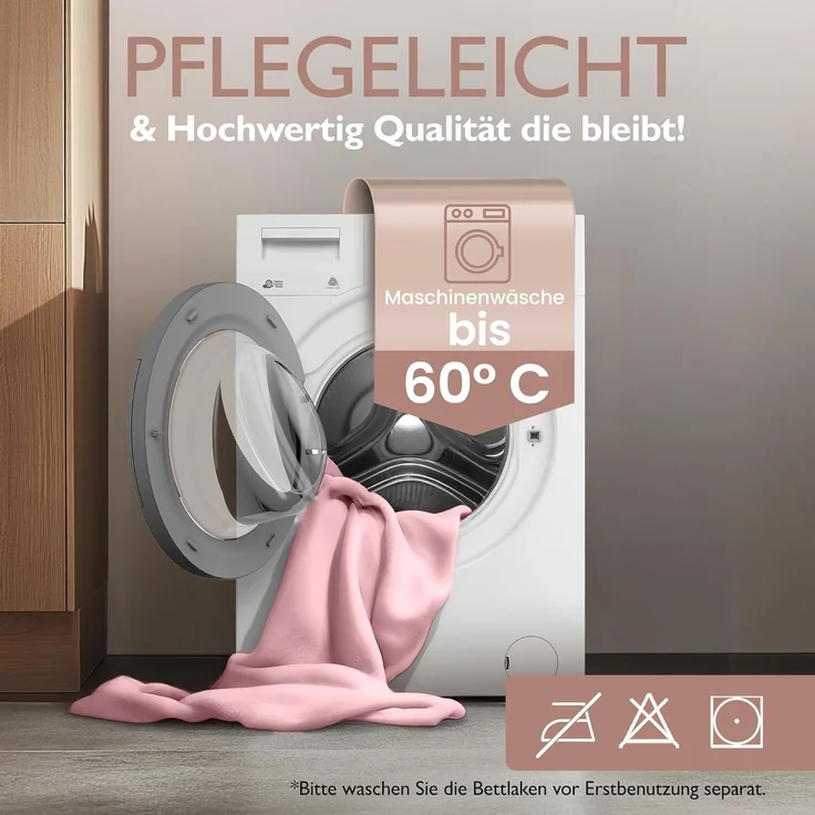 leevitex® Spannbettlaken für kalte Nächte – angenehm weich, passgenau, farbstark & pflegeleicht, Gummizug: Rundum – Bild 6