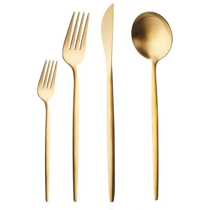 Karaca Besteck-Set Bella Besteck-Set 30tlg, 6 Personen, Edelstahl Tafelbesteck,Matte Gold (24-tlg), 6 Personen, 18/10 Edelstahl, bruchfest rostfrei – Bild 5