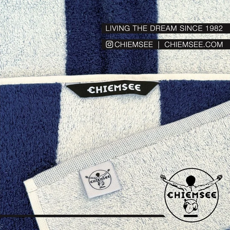 Chiemsee Handtücher 100% Baumwolle, Frottier, gestreift, Logo-Schriftzug – Bild 4