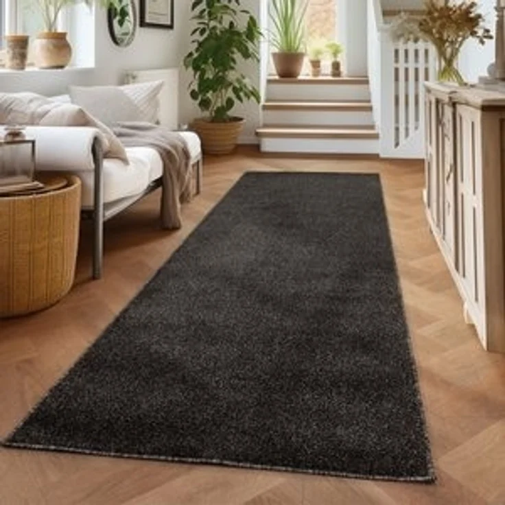 Carpettex Veloursteppich Unicolor - Einfarbig, Läufer, Höhe: 11 mm, Einfarbig Kurzflor Teppich Wohnzimmer verschiedene farben und größen – Bild 6