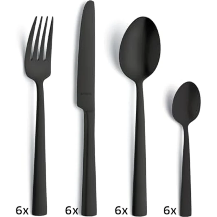 Amefa VENTURA Besteckset 24-teilig PVD schwarz mattiert – Bild 4