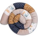 ULLENBOOM ® Nestchenschlange Bettschlange Baby 300cm, Ideal als Bettumrandung, Wale, Bezug aus 100% Baumwolle (Made in EU), weiche Polsterung