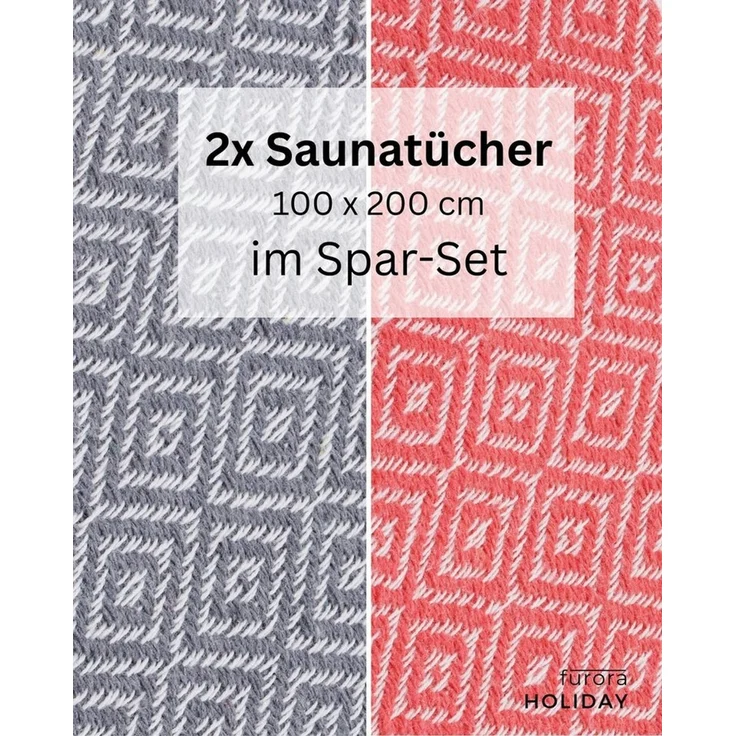furora HOLIDAY Saunatuch Saunahandtuch Saunatuch Damen + Herren, Hamamtuch groß 100x200 XXL – Bild 2