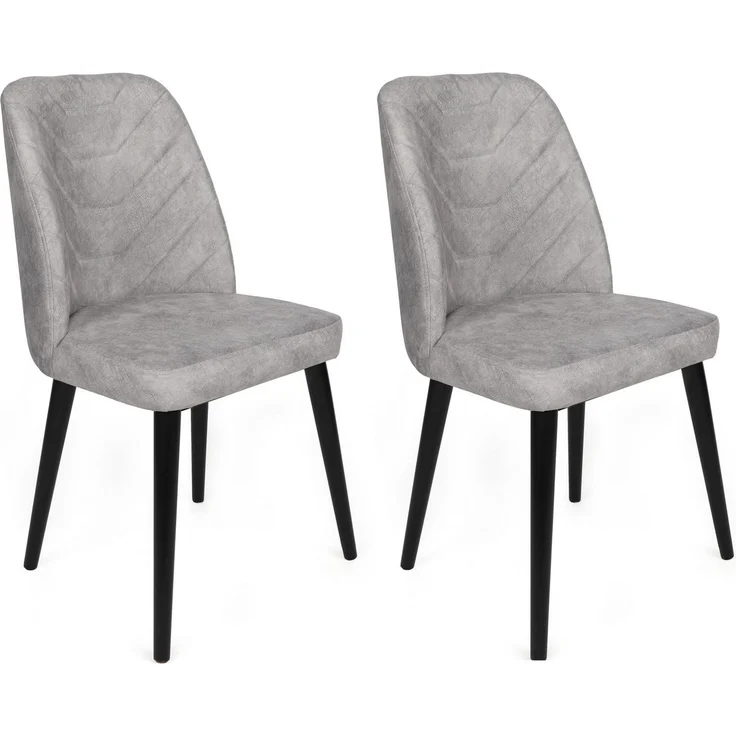 Skye Decor 'Dallas-524 V2' Stuhlset (2-teilig), Grau / Schwarz, 50 x 90 x 49 cm – Bild 1