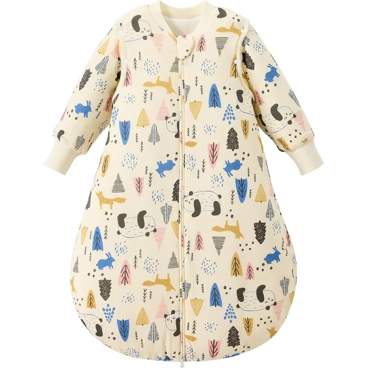 Duomiaomiao 3.5Tog Schlafsack Baby Ganzjahres, 100% Baumwolle Baby Schlafsack Winter, Mädchen Schlafsack Neugeboren, Jungen Schlafsack, Warmer Schlafsack Neugeborene Kinder(100)