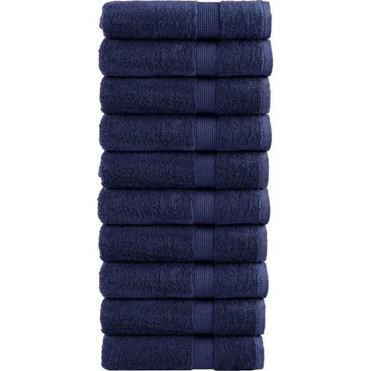 vidaXL Premium Duschtücher SOLUND 10 Stk. Marineblau 70x140 cm 600 g/m² 137262 – Bild 1