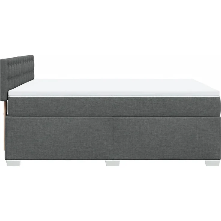 vidaXL Boxspringbett mit Matratze Dunkelgrau 140x200 cm Stoff 3288226 – Bild 10