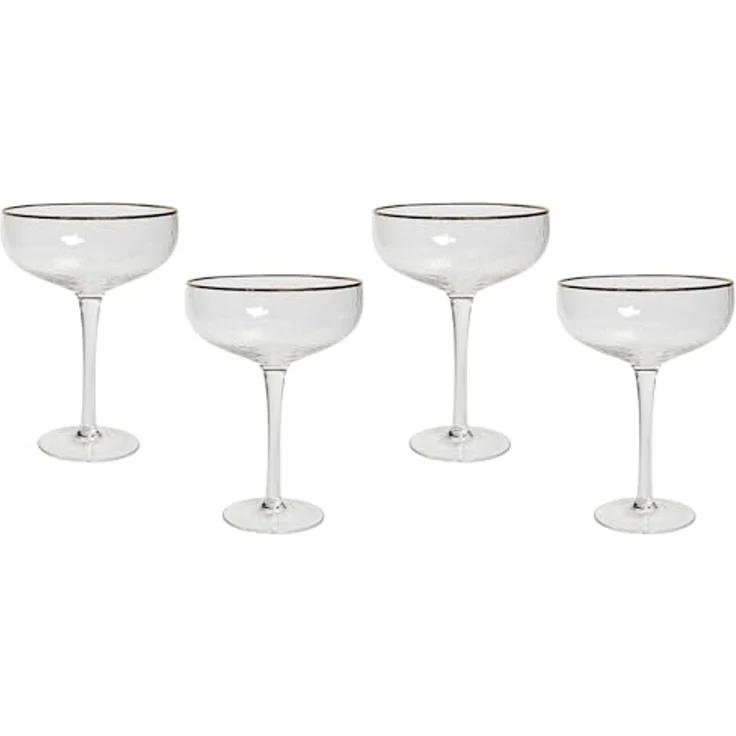 Champagnerschalen im 4er Set TOPAZ 450 ml Transparent – Bild 1