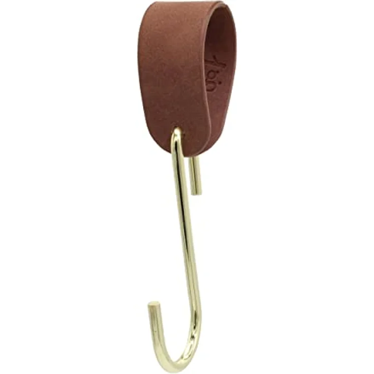 Natural Goods Berlin Garderobenhaken Schlaufe (6 St), Veganes PU Kunstleder Handtuch- Manetlhalter Kleideraufhänger S-Haken – Bild 11