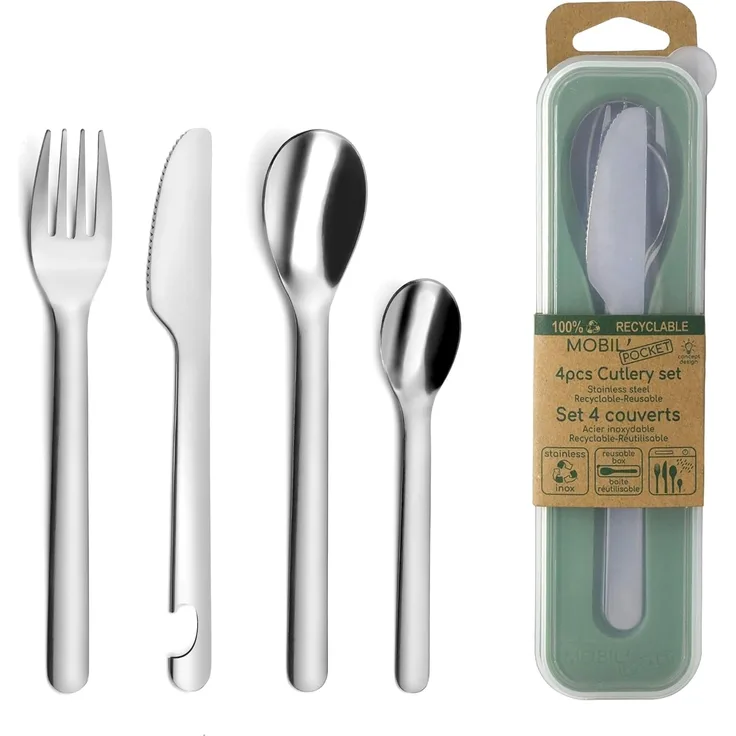 Besteck-Set Amefa Mobil Metall Stahl (18 cm) (4 pcs) Default Title