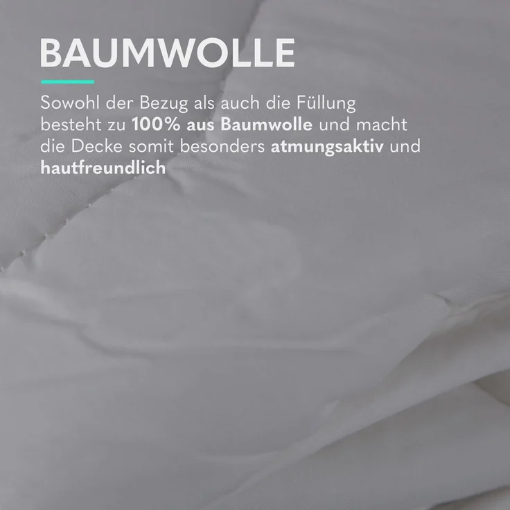 Hochwertiges Steppbett mit Mentholausrüstung - 135x200 cm ( inkl. Kühlendes Kopfkissen 40x80 cm ) Bettdecke kühlend - Allergiker geeignet Schlafdecke – Bild 4