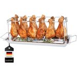 bremermann Grillguthalter Hähnchenschenkel-Halter für 12 Keulen (inkl. Auffangschale), (1-St)