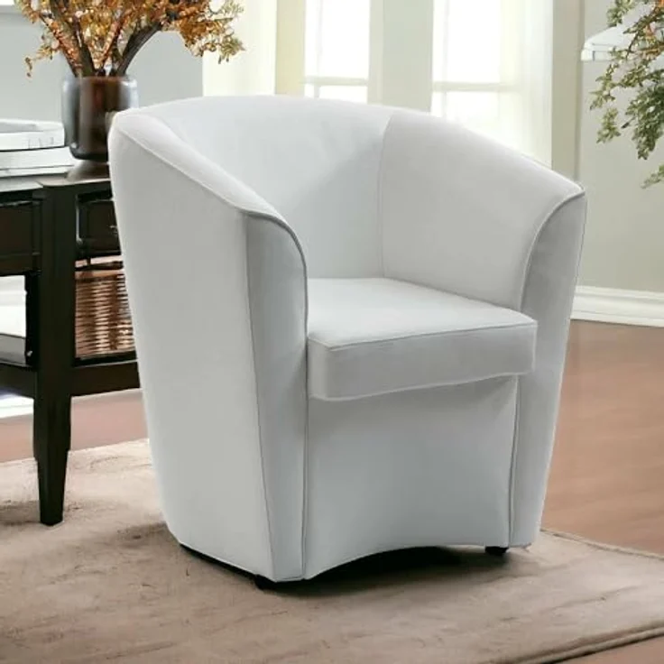 Talamo Italia - Lounge-Sessel Annaluna, Lounge-Sessel, 100% Made in Italy, Relaxsessel aus Kunstleder, Cm 70x60h74, Weiß – Bild 2