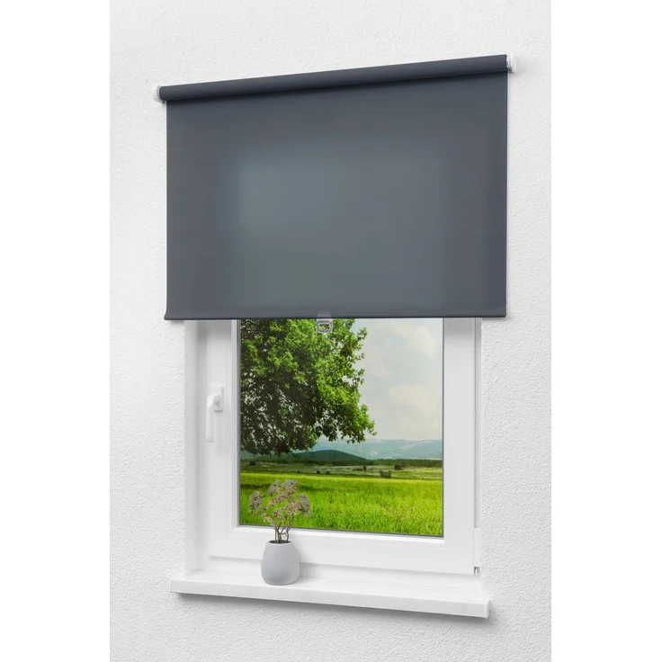 Lysel - Qualitätsspringrollo Tageslicht (B x H) 83cm x 190cm in dunkelgrau – Bild 1
