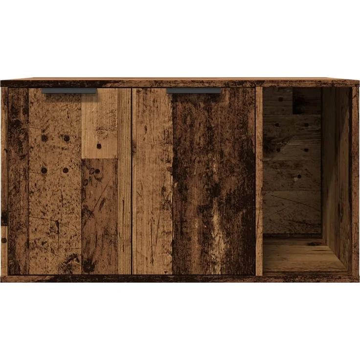 vidaXL Katzenklo Altholz-Optik 80x50x45 cm Holzwerkstoff 857740 – Bild 5