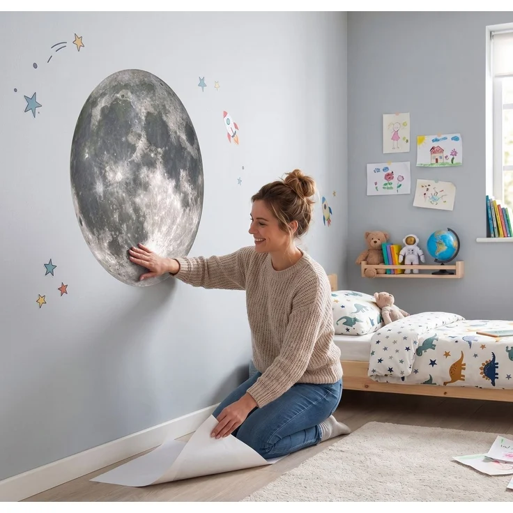 OTTO home Wandtattoo 3D Wandtattoo heller Mond selbstklebend (1 St), Helles Mondbild – Bild 4