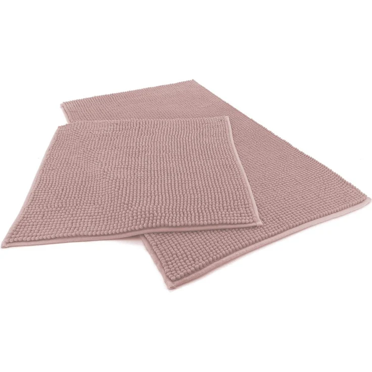 heimtexland Badematte Badvorleger Chenille Badteppich Duschvorleger, rutschhemmend beschichtet, Fußbodenheizung geeignet, schnell trocknend, strapazierfähig, fußbodenheizungsgeeignet, rutschfest, saugstark, Polyester, rechteckig, Set 45x50 / 50x80 cm, ... – Bild 1