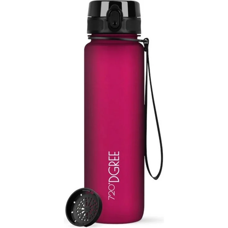 720°DGREE Trinkflasche Trinkflasche uberBottle softTouch mit Sieb lavish plum 1l – Bild 1