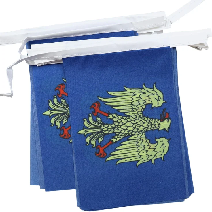 AZ FLAG - Fahnenkette Friaul-Julisch Venetien 6 Meter Mit 20 Flaggen - 21x14 cm - Friuli-Venezia Giulia In Italien Girlande Flaggenkette 14x21 Cm