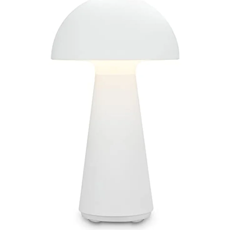 Briloner LED Akku-Tischleuchte Fungo weiß 28 x 16 cm warmweiß – Bild 2
