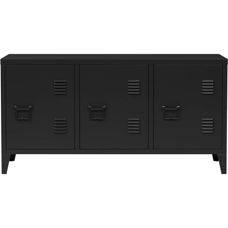 Fernsehschrank Kotka mit 3 Türen Schwarz [en. casa] – Bild 7