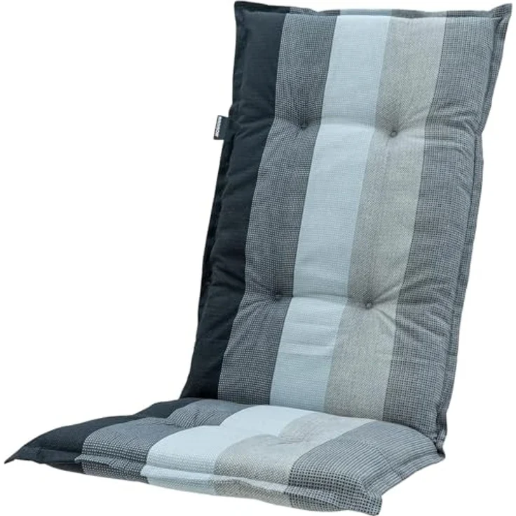 Madison C404 Hochlehner Gartenstuhl Auflagen 120x50x8cm grau gestreift – Bild 1