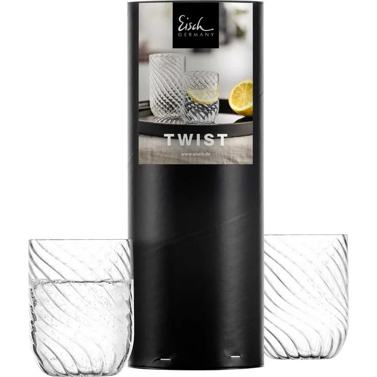 Eisch Twist Allround-Becher 270 ml 2er Set in Geschenkröhre