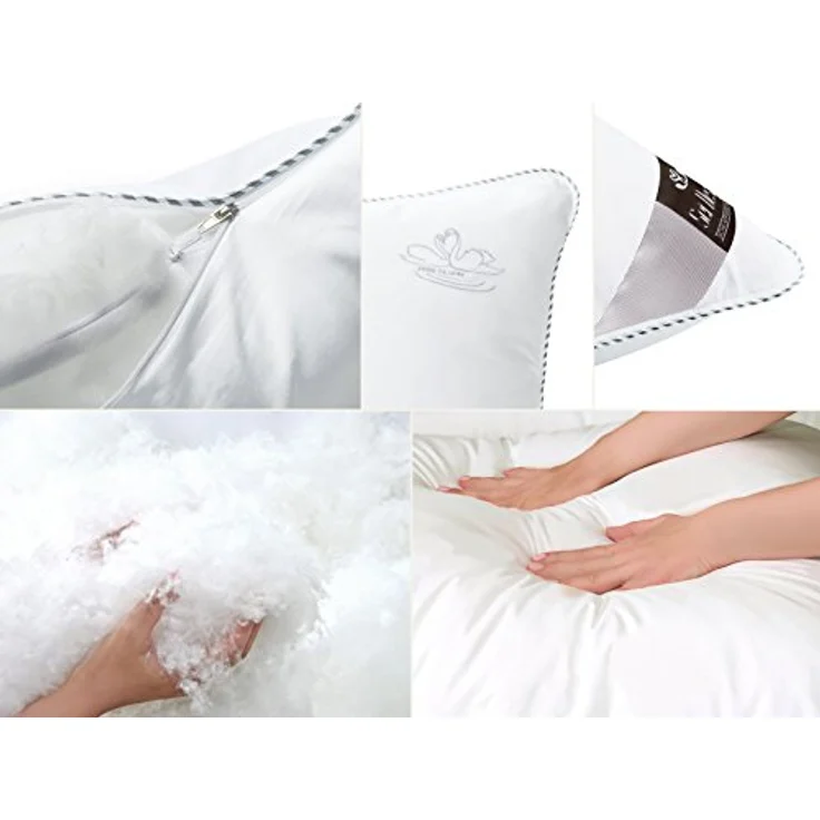 SEI Design Kopfkissen Kopfkissen Air Softfill Collection SWAN DE LUXE 40x80 Bezug 100%, Füllung: 100% Polyester Mikrofaser, Bezug: Baumwolle, Seitenschläfer, Rückenschläfer, Bauchschläfer, Schlafkissen, mit Innenkissen, Vegane Alternative zu Daunen – Bild 3