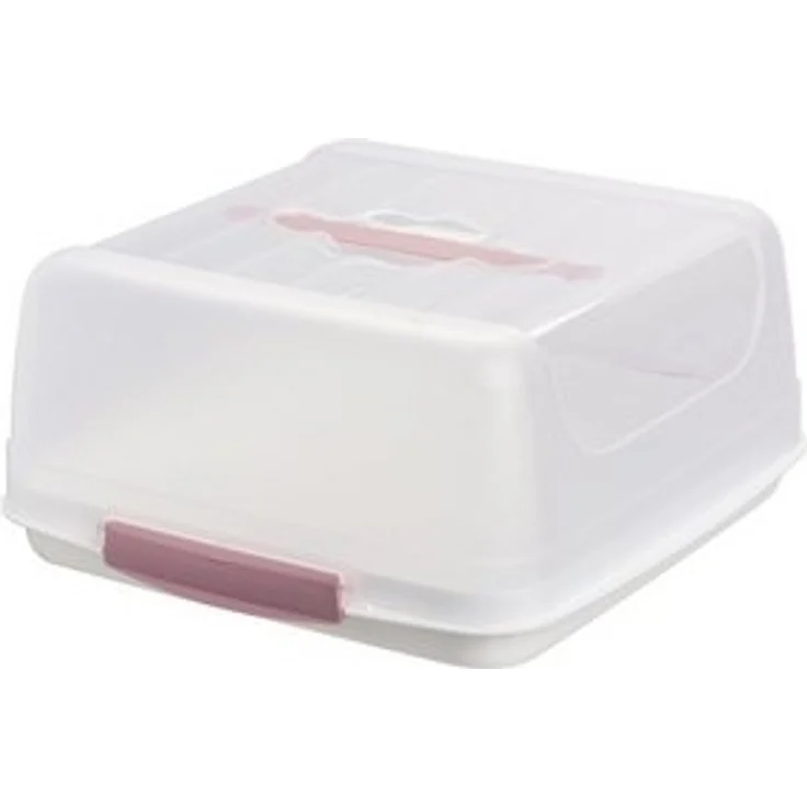 Engelland Kuchentransportbox Kleine Kuchenbox mit transparentem Deckel, Kunststoff, (Vorteils-Set, 1-tlg, sicheres Transportieren), mit Tragegriff und Klickverschluss, BPA-frei, rechteckig, Kunststoff – Bild 6