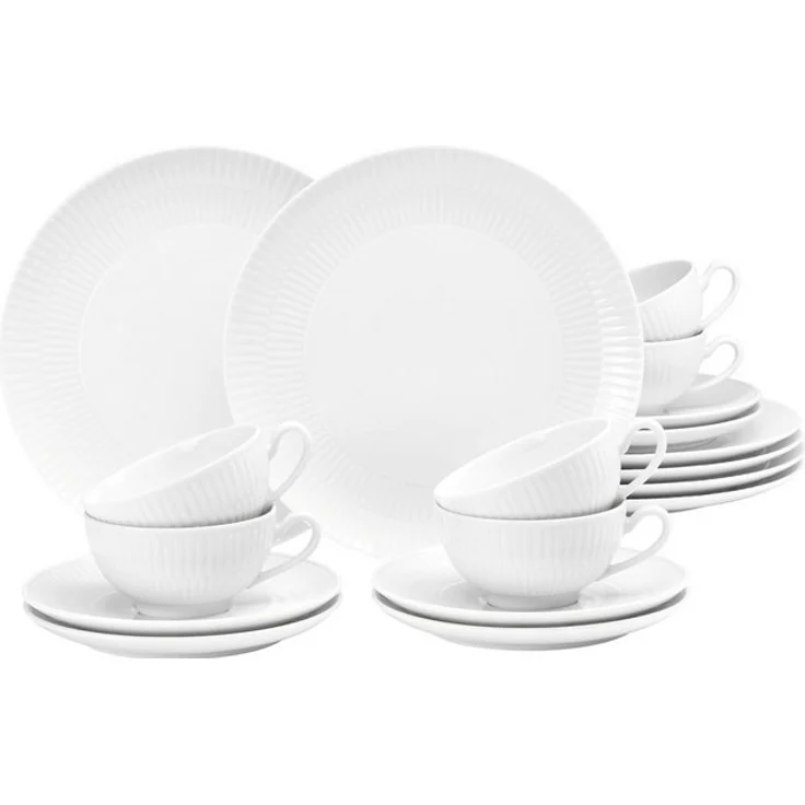 Seltmann Weiden Teeservice Geschirr-Set, 18 Teile, Amina, groß (18-tlg), 6 Personen, Porzellan, Tassen, Untertassen, Teller, Made in Germany, 18 Teile, für 6 Personen – Bild 4