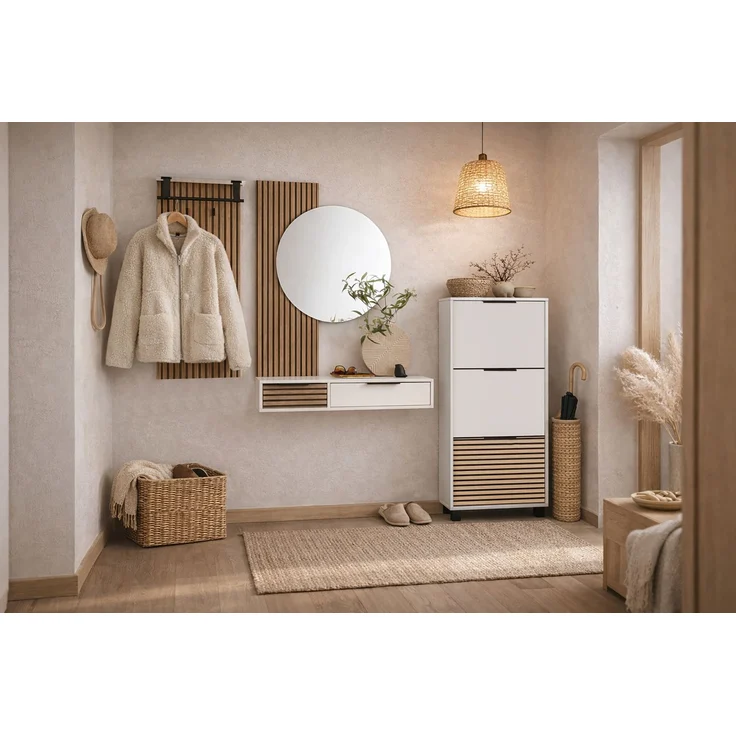 Schildmeyer ‘Loft‘ Garderobenpaneel, Mattweiß Akustik, Breite 50 cm, Made in Germany – Bild 5