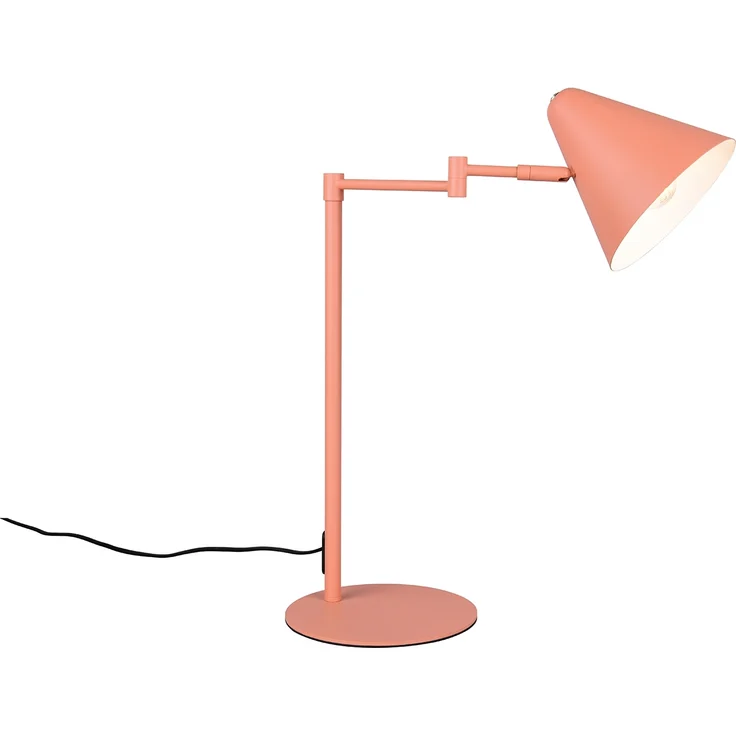 Retro Schreibtischlampe COSIMA mit Schwenkarm aus Metall Apricot, Höhe 50,5cm – Bild 2