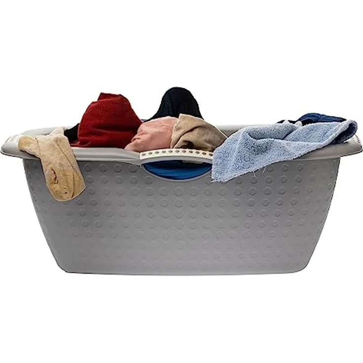 Centi Wäschewanne XXL Wäschekorb mit Griffen und Lochdesign (3er-Set), Waschschüssel mit Griffen – Bild 5