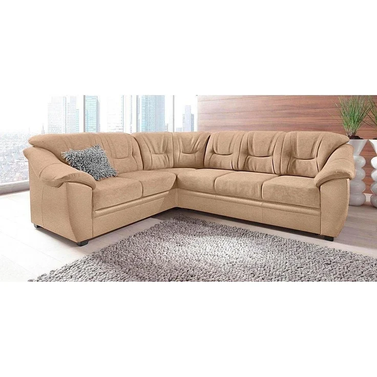 sit&more Ecksofa Savona L-Form, wahlweise mit Bettfunktion, inklusive Federkern, frei im Raum stellbar – Bild 1