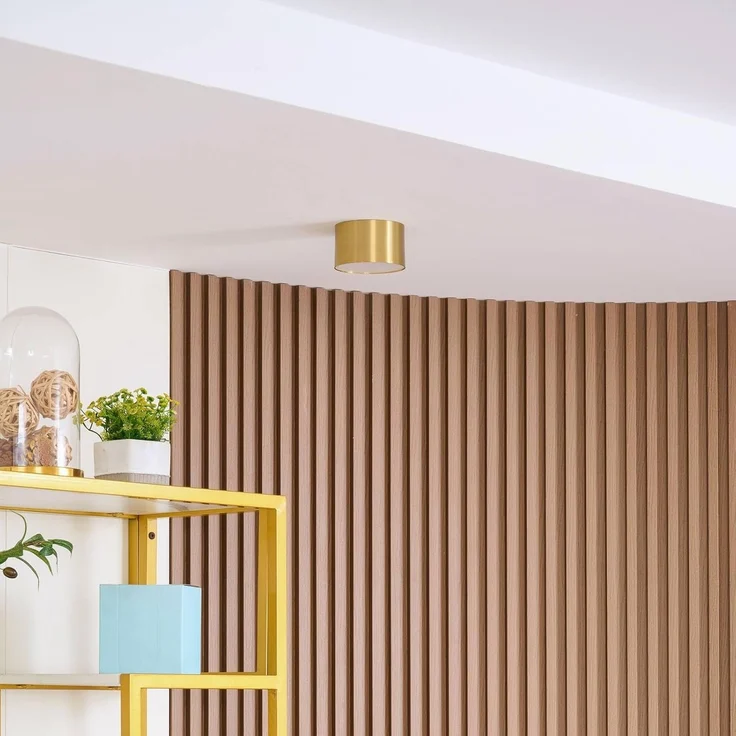 Lindby Deckenstrahler Nivoria, LED, Metall, Gold / Messing warmweiß IP20, LED 9 W gesamt, warmweiß – Bild 4