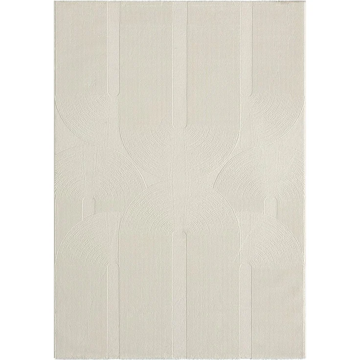 merinos Teppich Sign 1904, rechteckig, Höhe: 12 mm, Hoch Tief Struktur, Geometrisch, 100% recyceltem Polyester, Wohnzimmer – Bild 2