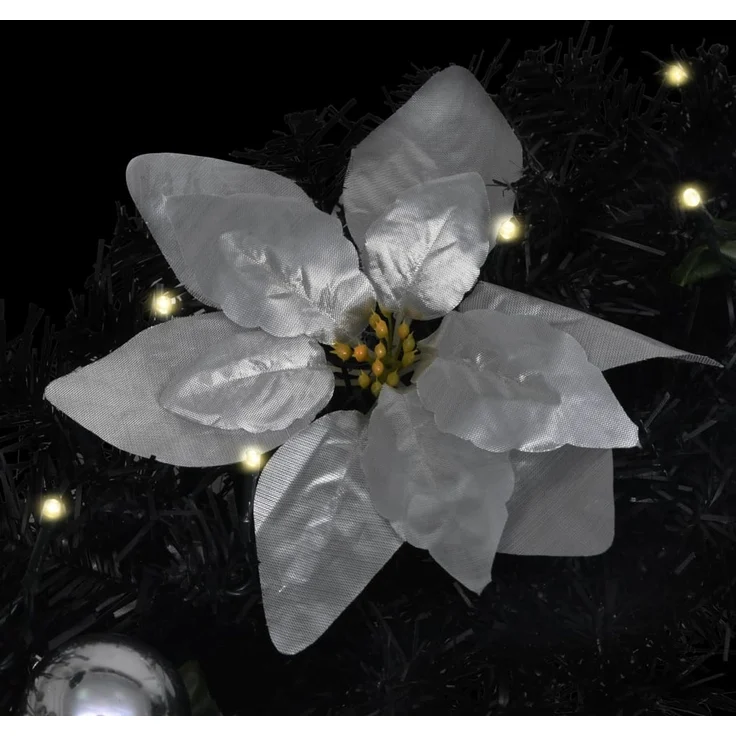vidaXL Weihnachts-Türbogen mit LED-Lichtern Schwarz 90 cm PVC 320981 – Bild 3