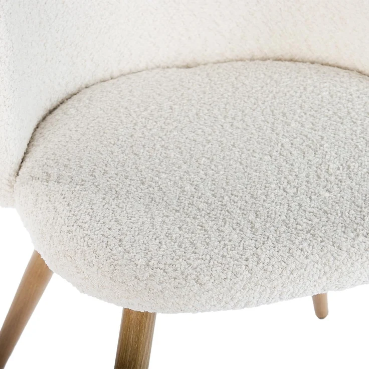 FurnitureR Set von 4 Esszimmerstühlen Weiche Stühle Küchenstühle, Komfort Chenille Stoff Sitz für Esszimmer Wohnzimmer Lounge Home, Beige – Bild 7